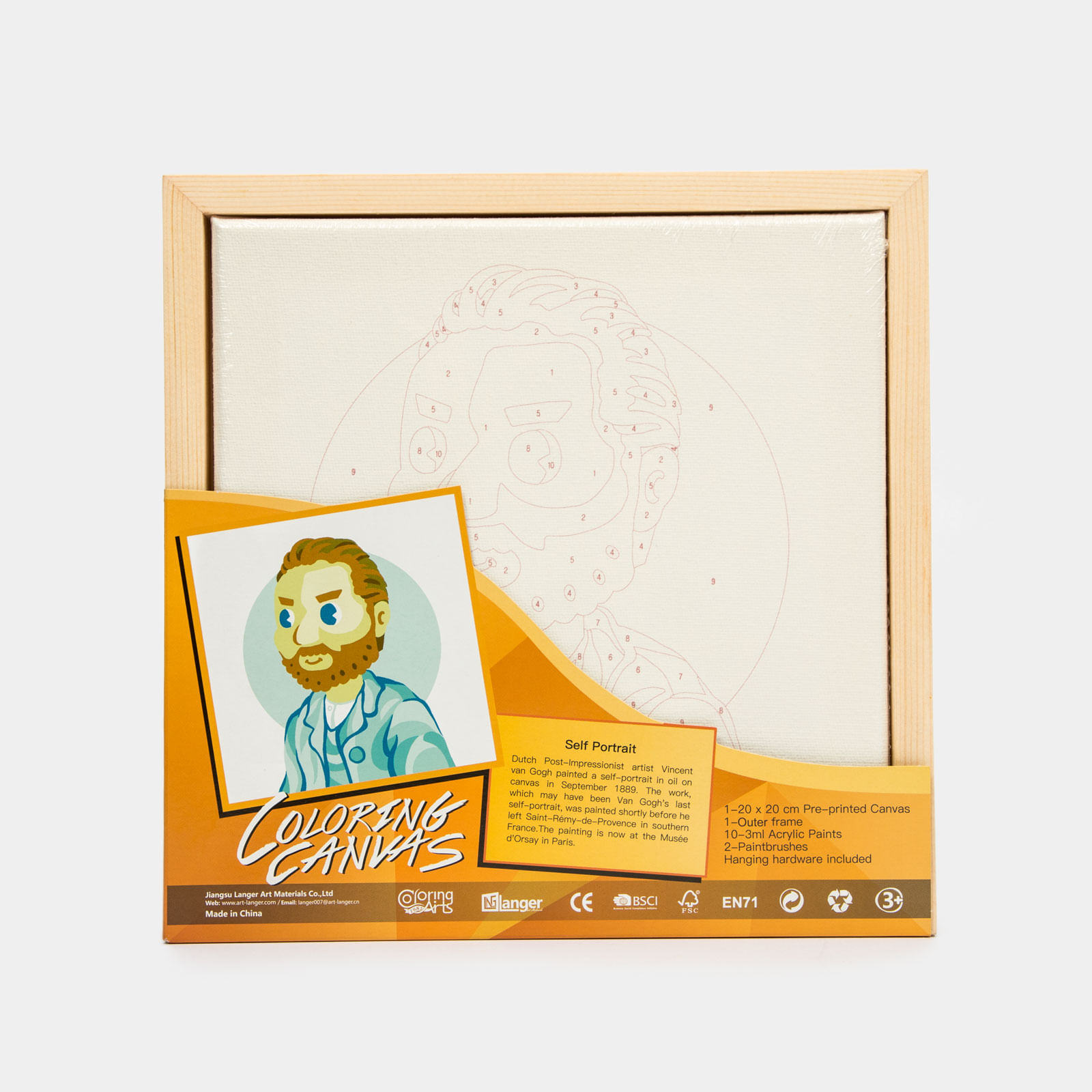 Kit de pintura por números con cuadro de Van Gogh + accesorios