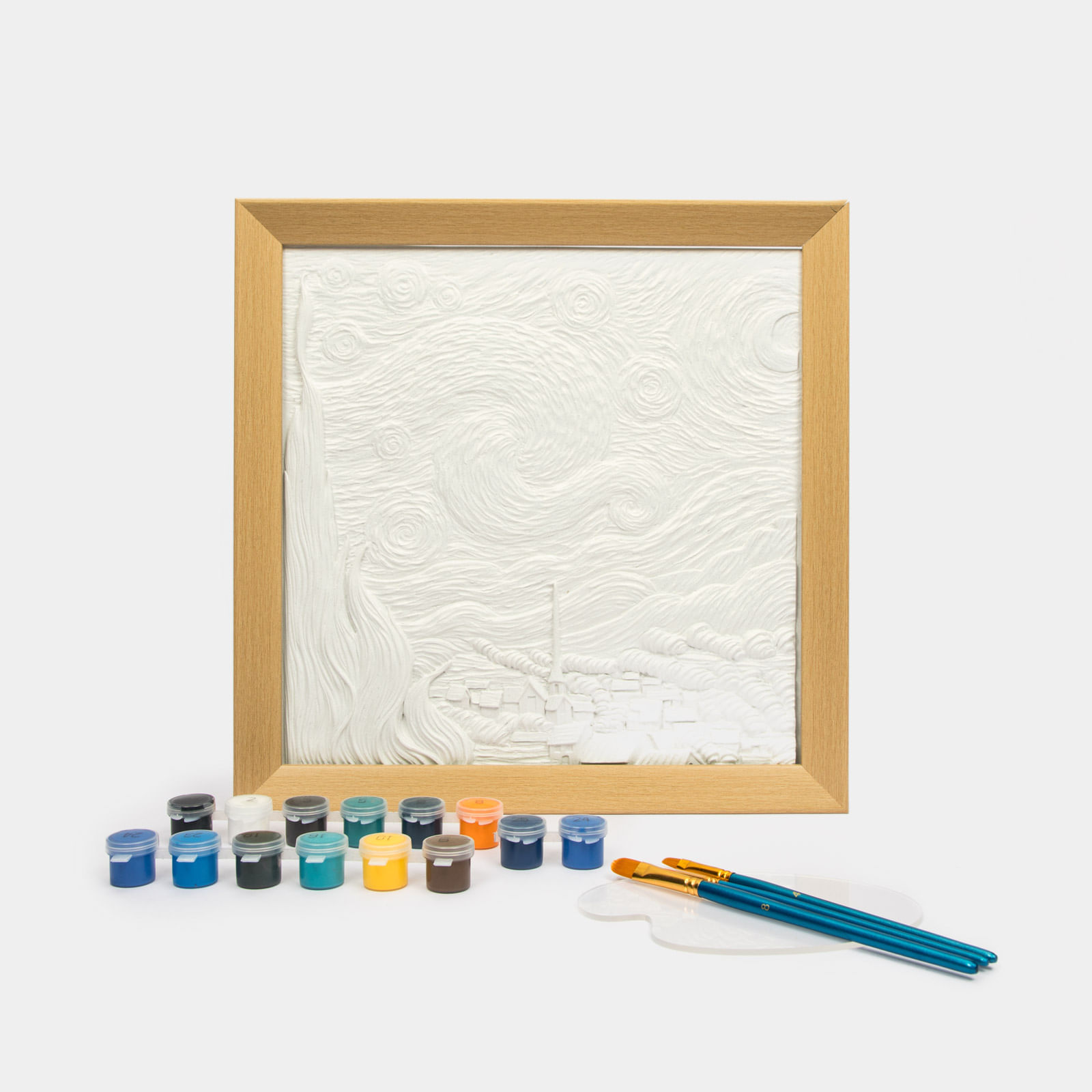 Kit de arte con cuadro de cerámica de 34 cm - paisaje 3D