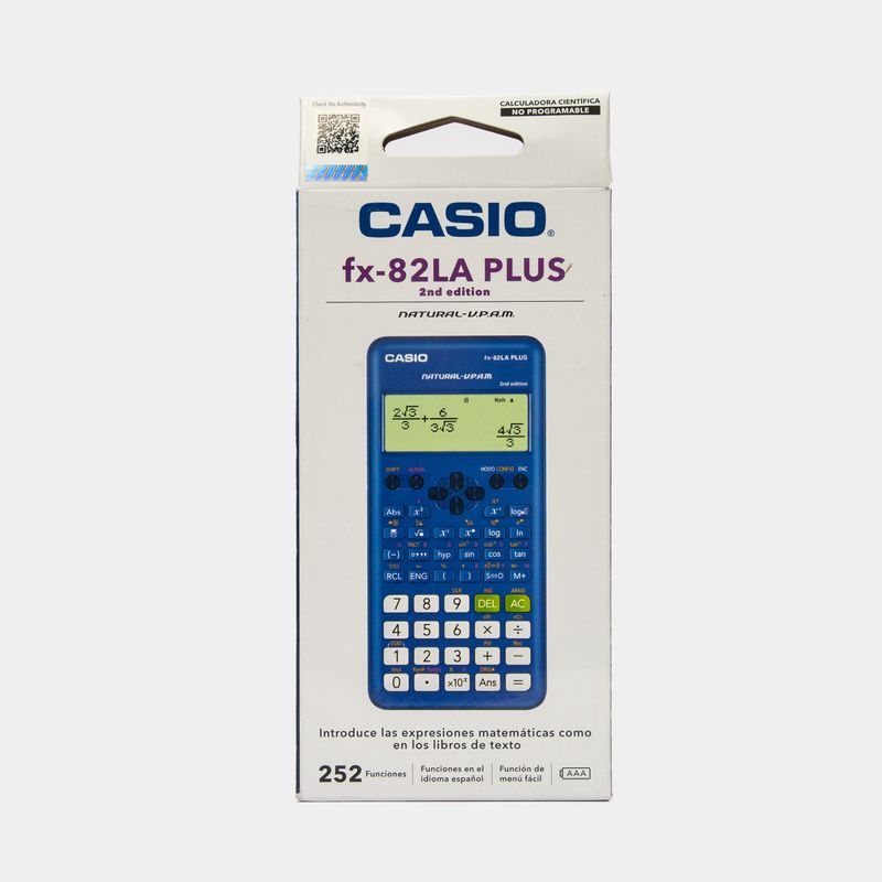 Calculadora Científica Casio Fx-82LA Plus, Azul