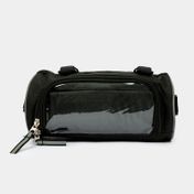 Morral para bicicleta cilíndrico negro