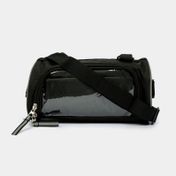 Morral para bicicleta cilíndrico negro