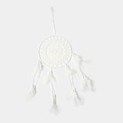 Atrapasueños de 46 cm, diseño mandala con plumas blancas