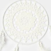 Atrapasueños de 46 cm, diseño mandala con plumas blancas
