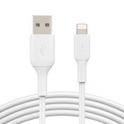 Cable blanco USB-A a Lightning de 2 m