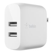 Cargador blanco dual de pared con cable Lightning a USB de 1 m