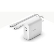 Cargador blanco dual de pared USB tipo-C 68 W