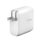 Cargador blanco dual de pared USB tipo-C 68 W
