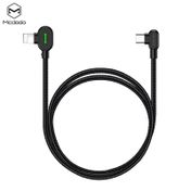 Cable tipo-C a lightning Mcdodo de 1.8 m con luz led, negro