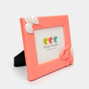 Portarretrato rosado, diseño elefante con globos