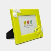Portarretrato verde, diseño elefante con globos