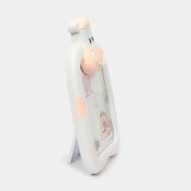 Portarretrato blanco con rosado, diseño vaca
