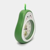 Reloj de mesa con despertador, diseño aguacate verde y blanco