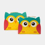 Maletín organizador infantil - búho multicolor x 2 piezas