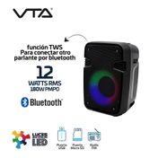 Parlante VTA de 12 W RMS con luces LED multicolor