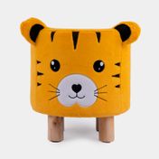 Butaco infantil amarillo con diseño de tigre