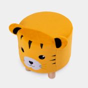 Butaco infantil amarillo con diseño de tigre
