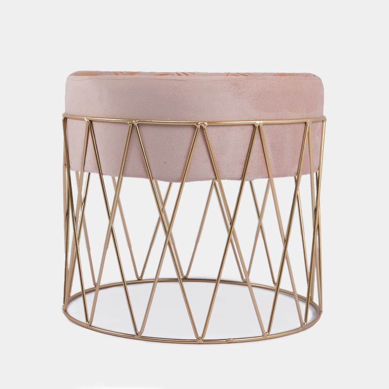 butaco-rosado-con-base-metalica-diseno-hojas-doradas-7701016261708