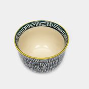 Bowl en cerámica azul de 700 ml - ondas beige