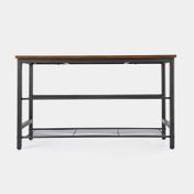 Estante organizador rectangular de metal y madera MDF