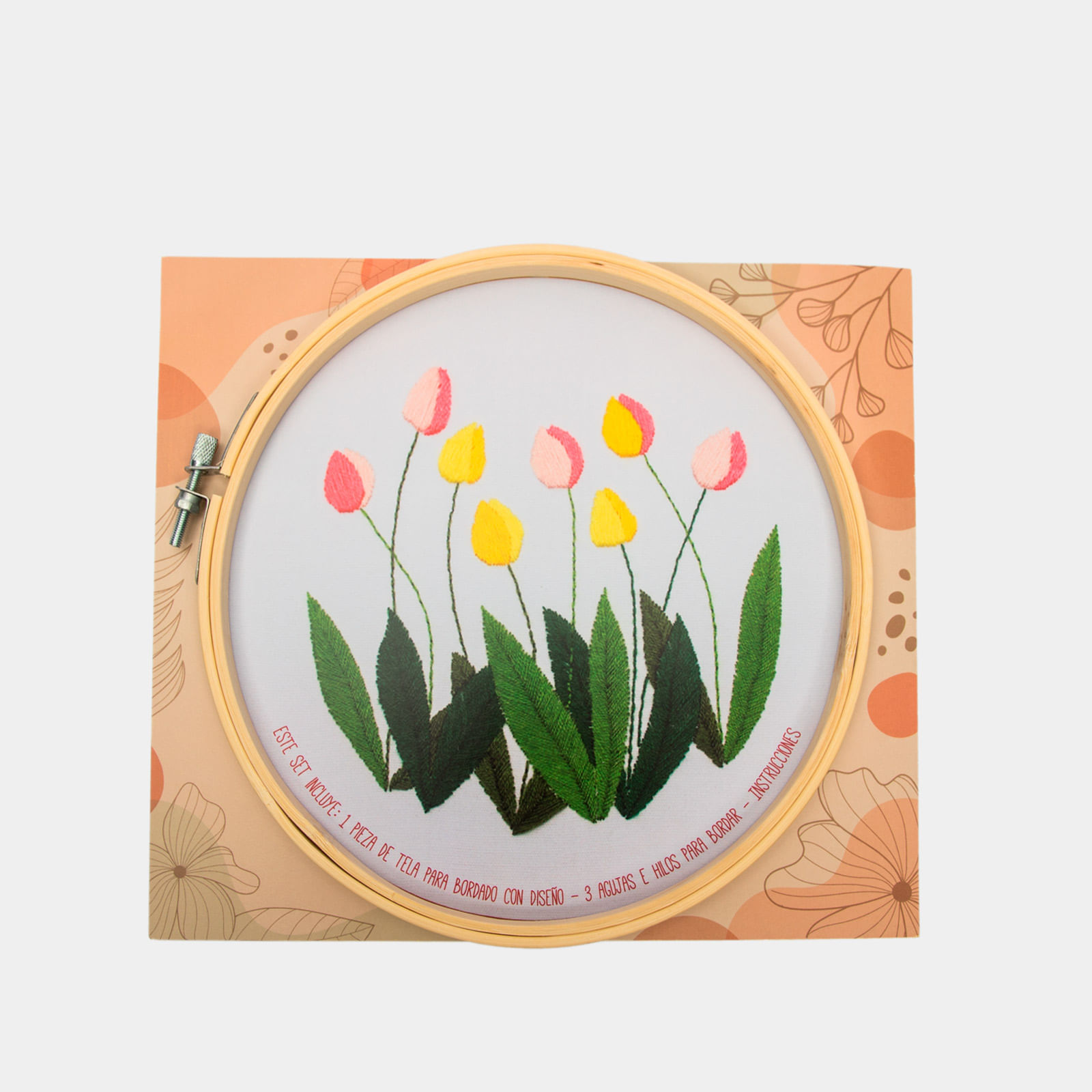 Set de bordado - diseño de tulipanes