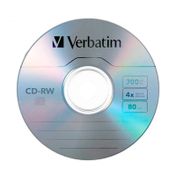 CD-RW regrabable Verbatim 12x de 80 min y 700 MB x 25 unidades