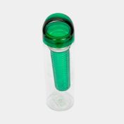Botella plástica de 600 ml con infusor, transparente con verde