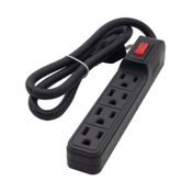 Supresor Powest FL-242-S de 4 tomas, negro