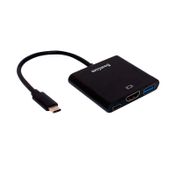 HUB multipuerto USB-C Bestcom portable, negro