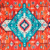 Tapete persa rojo & azul