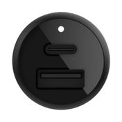 Cargador dual para carro, negro
