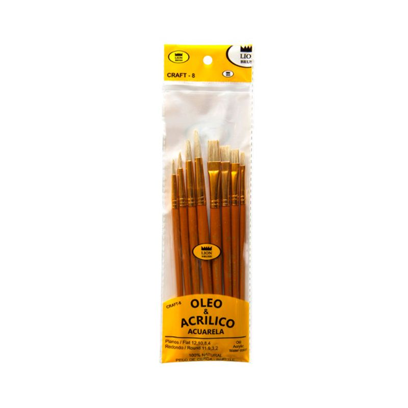 set-de-pinceles-8-piezas-craft-oleo-7707005800613