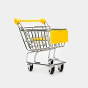 Portaútiles con diseño de carrito de mercado