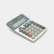 Calculadora Procalc de mesa de 12 dígitos, plateada con gris