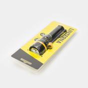 Linterna led negra de 15 cm con mango de goma