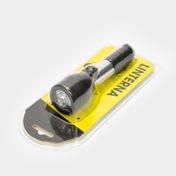 Linterna led negra/plateada de 16 cm