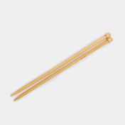 Set de agujas de bambú natural de 8.0 mm x 2 unidades
