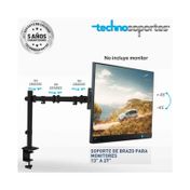 Soporte de brazo para monitor de 13 a 27 pulgadas, negro