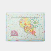 Diario infantil con estuche y portarretrato, diseño colombinas