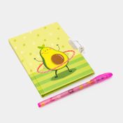 Diario infantil con esfero, diseño aguacates