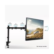 Soporte de brazo para monitor de 13 a 27 pulgadas, negro