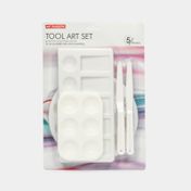 Set de herramientas de arte x 5 piezas, blanco