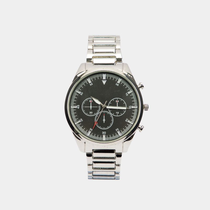 reloj-analogo-pulso-metalico-plateado-tablero-negro-2-7701016199797