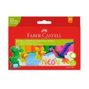 Plastilina Faber-Castell x 12 unidades, jumbo neón