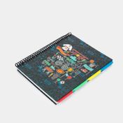 Cuaderno cuadriculado Senfort A5 4 materias de 120 hojas, diseño high school (surtido)