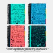 Cuaderno cuadriculado Senfort A5 4 materias de 120 hojas, diseño ciencia (surtido)