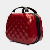 Neceser rombos con cremallera, rojo