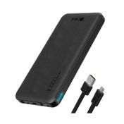 Batería portátil de 10.000 mAh 2.1A, negra
