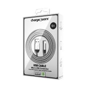 Cable micro-USB a USB de 1.8 m, plateado