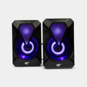 Altavoz USB Havit de 2 x 3 W RMS sk210pro con luz, negro