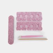 Set de pedicura rosado x 5 piezas